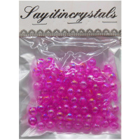 Набор бусин 13х10см 8мм малиновый Y9022-19