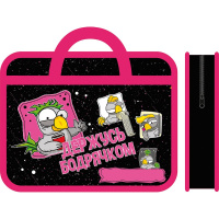 Папка с ручками 33х26х7,5см "Мультяшный попугай" пластик ПМ-А4-25