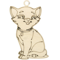 Подвеска "Кошка" 8см фанера 3мм 420018