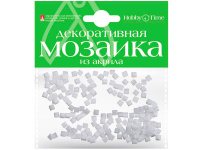 Мозаика декор. 4*4мм 200шт белый акрил 2-335/01