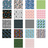 Бумага упаковочная 70см х 1м "Ассорти" односторонняя 18 дизайнов OWP-06 /01