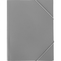 Папка архивная на резинке А4 40мм пластик серая ВА40/07grey