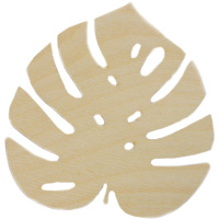 Заготовка для декорирования Подставка под горячее Монстера 12*11,5см фанера 3мм 010017