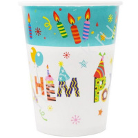 Набор стаканов 0,2л "С Днем Рождения. Свечи" 6шт P 6060435