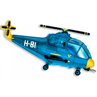 Шар возд.фигурный Вертолет голубой 57см X 96см шар фольга 901667A V