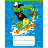 Тетрадь А5 12л клетка "Croco Boys" на скобе 5 дизайнов 12Т5В1