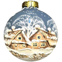 Шар 65мм "Снежные дома" в подарочной упаковке КУ-65-192177