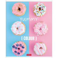 Тетрадь А5 96л клетка "Yummy!" на скобе фольга 5 дизайнов 96Т5фВ1/056664
