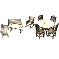 Набор мебели "Гостиная 2" 9 предметов фанера 3мм 960012