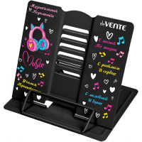Подставка для книг металлическая "Love Music" 15,4х15,2см черная, в пакете 8063318