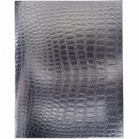 Тетрадь А5 96л клетка Croco серебро бумвинил металлик на скобе 96Т5бвВ1/072799