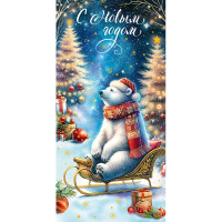 Конверт для денег "С Новым Годом!" 167х83мм 0318.752