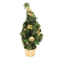 Ель 40см с украшениями, золото Y5304-17