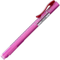 Ластик-карандаш "Clic Eraser 2" прямоугольный в футляре, 6х6х80мм, белый, красный корпус ZE11T-B