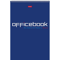 Блокнот А4 96л "Office" клетка, на спирали, жесткая подложка УФ-лак 076883