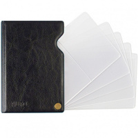 Футляр для автодокументов "Auto" 95*140мм на винте, кожзам, черный 2904.И-207