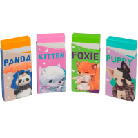 Ластик "HappyGraphix. Kids" прямоугольный, 30х68х10мм 4 цвета 42-0025
