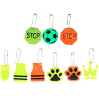 Брелок светоотражающий 4-7см фигурный, ассорти M-7208