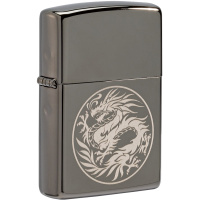 Зажигалка "Black Ice" 38x13x57мм латунь/сталь, черная 49718/61032