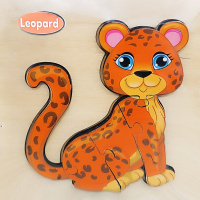 Пазлы "Собери картинку. Леопард" 14,5х14,5см дерево, 10 видов 11411-24