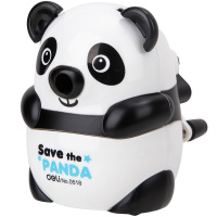 Точилка механическая 1 отв. "Панда" 100х108х78мм пластик, черная E0518