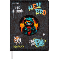 Дневник для 1-11 классов "Hey Bro" твердая обложка, искусственная кожа с поролоном, аппликация