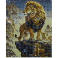 Алмазная мозаика 20х25см "Король Лев" полная выкладка ZH7118