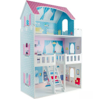 Кукольный дом 3 этажа "Пастила" 90x58x30см с мебелью и интерьером, дерево ДКВ001П/1