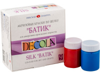 Набор красок по шелку 9*50мл акрил Декола 4441449
