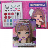 Альбом для творчества "Визажист Полина" 40 страниц (контур, наклейки, косметика) M-6554 Альбом для творчества "Визажист Полина" 40 страниц (контур, наклейки, косметика) M-6554