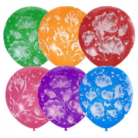 Шар воздушный 30см(12") Пастель+Декоратор Фантазия (растр) 5ст. 6041045