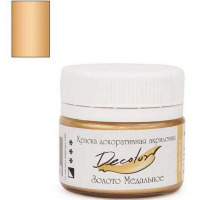 Краска акриловая 20мл "Деколор" золото медальное 0603116