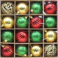 Набор шаров 60мм 16шт красный/зеленый Y9966-24