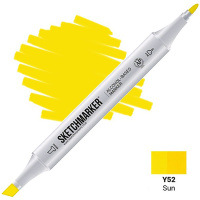 Маркер спиртовой двухсторонний "Sketchmarker" солнце SM-Y52 Маркер спиртовой двухсторонний "Sketchmarker" солнце SM-Y52