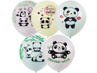 Шар воздушный 30см(12") Пастель Macaroons Панды ассорти 6068677