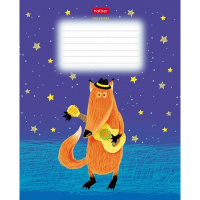 Тетрадь А5 18л клетка "Funny fox" на скобе матовая ламинация 5 дизайнов 18Т5лВ1/068441