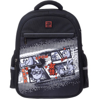 Рюкзак "Смешарики" 38х29х14,5см, 600гр, 2 отделение, 3 кармана, черный 085196