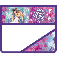 Папка на липучке А5 230х190х50мм "Фиолетовое настроение" 2 отделения, с клапаном, пластик ПМ-А5-36