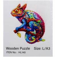 Пазл 16х14см дерево L "Хамелеон" HL140/11339-24