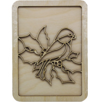 Заготовка для раскрашивания "Снегирь" 17х12,5см фанера 3мм 210019