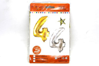 Шар воздушный 80см (32"), Цифра "4" (фольга) Y5691-17