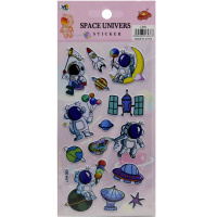 Наклейки 3D "Космос" 10х22см 6 видов Y10899-24