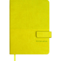 Ежедневник недатированный А6+ "Escalada" 240стр., лаймовый, искусств.кожа "Виннер" магн. застежка