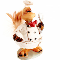 Статуэтка Петух с перьями 8см 2 вида смола Y3659-16