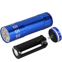 Брелок-фонарик 9см, 1 режим, с клипом, 4 вида металл Y2137-14