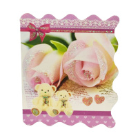 Открытка "Цветы" мини формат 58х70мм 30 видов Y6587-18