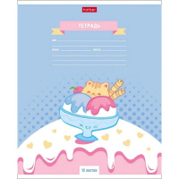 Тетрадь А5 12л косая линия "Вкусняшки" на скобе 5 дизайнов 12Т5В6/067658