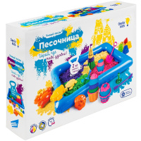 Набор "Умный песок c надувной песочницей" (песок 5цв. 400гр., 10 формочек, 2 штампика, стек, совок) Набор "Умный песок c надувной песочницей" (песок 5цв. 400гр., 10 формочек, 2 штампика, стек, совок)