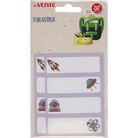 Наклейки для информации 5,6х1,8см "Need More Space" 8шт 4 вида, тканевые 8004172