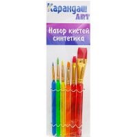 Набор кистей синтетика 6шт. (плоская № 4,6,8,16, круглая № 1,3) 0016-6 Набор кистей синтетика 6шт. (плоская № 4,6,8,16, круглая № 1,3) 0016-6